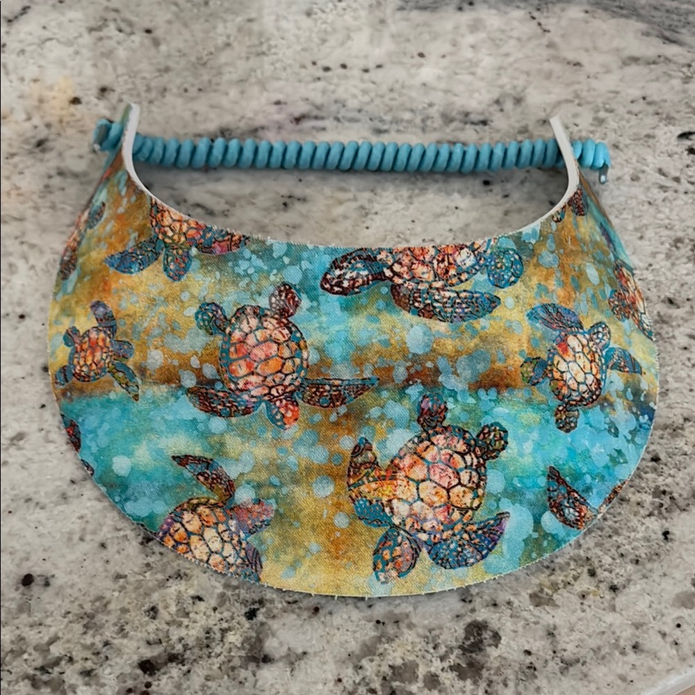 Colorful Turtle Print Kids Visor